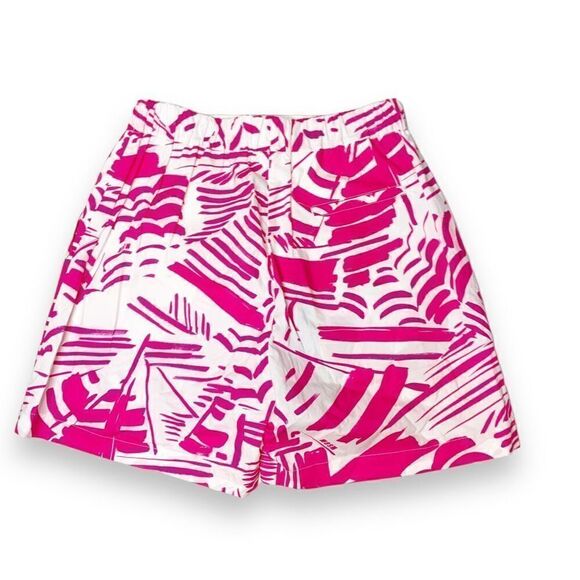 MSGM Summer Brushed Motif Elastic Waist Short Pink White Shorts Women’s Size 42 - Picture 6 of 12